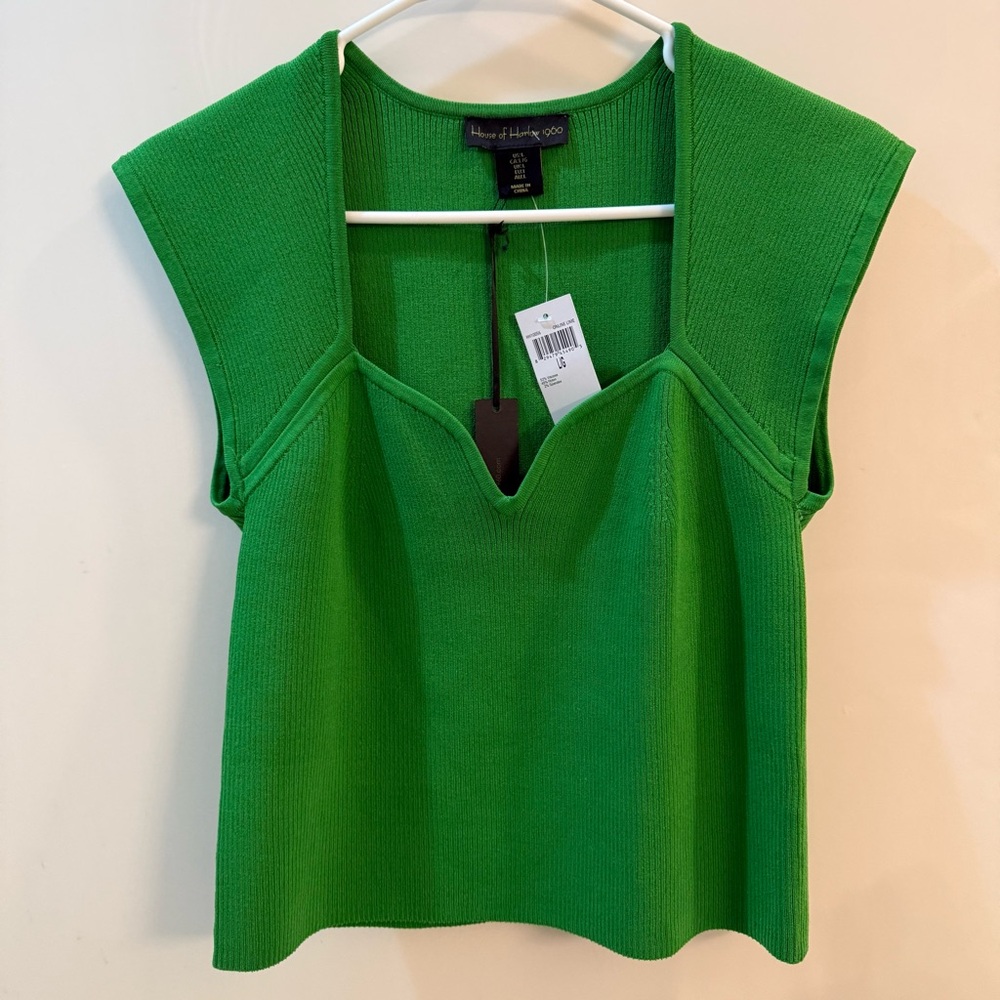 NWT House of Harlow 1960 Vibrant Green Tank Top